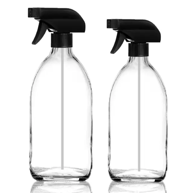 Clear Glass Trigger Spray Bottle for aromatherapy, skin care, cleaning BPA FREE