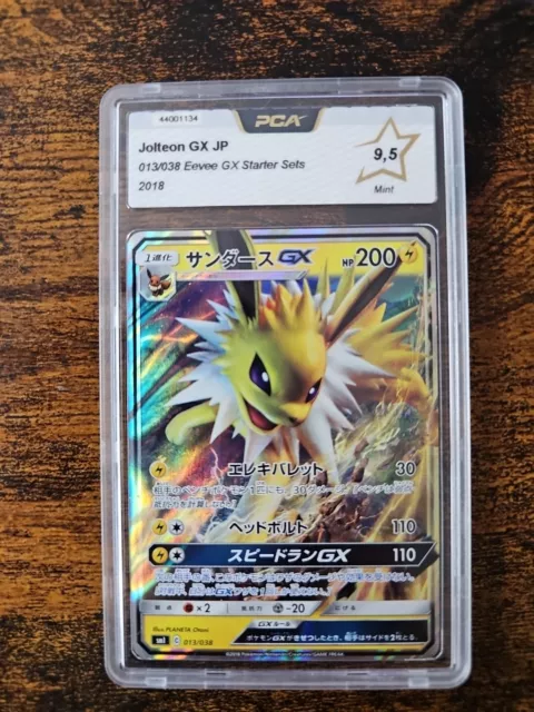 Carte Pokemon Card Voltali Jolteon GX JP Eevee GX Starter Set PCA 9.5 #013/038