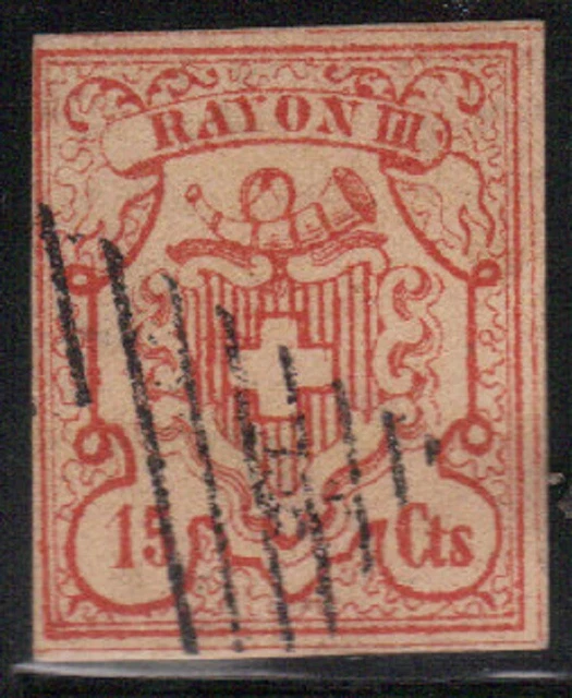 Suisse 1852 Yvert 24 oblitéré Rayon III (AD127)
