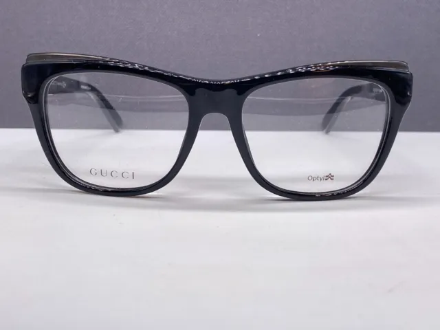 Gucci Brille Damen Schwarz Rechteckig Vollrand Große Gläser GG 7383