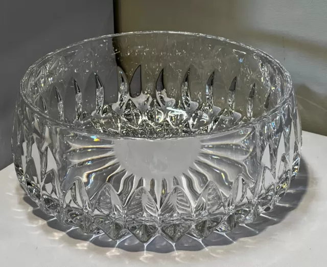 Vintage Cut Blown Full Lead Crystal Bowl Germany Excel Used Condition 8”x 3-1/4”