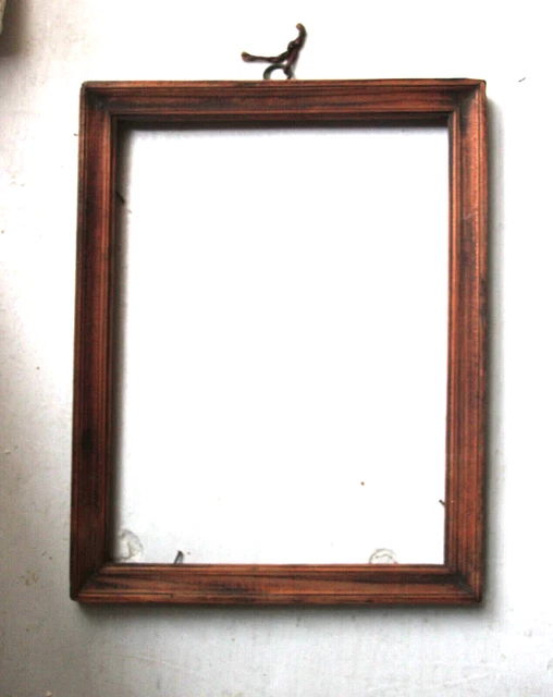Cadre Photo Ancien En Bois Découpé - Dimensions 11.8x9.8x9.8cm, Pour Photo Ou Miniature, Occasion