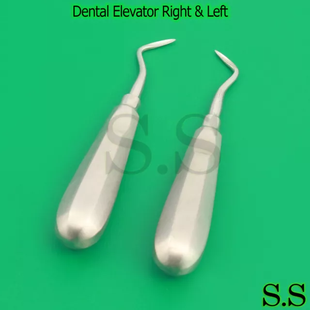 Set of 2 Oral Dental Root Elevator Flohr Right & Left