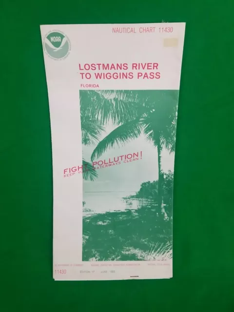 1976 NOAA Sound Chart #11430 Florida Lostmans River To Wiggins Pass 8th Ed. (43)