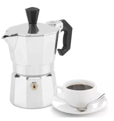 Cafetera clásica expresso italiana de aluminio 2 tazas coffe maker