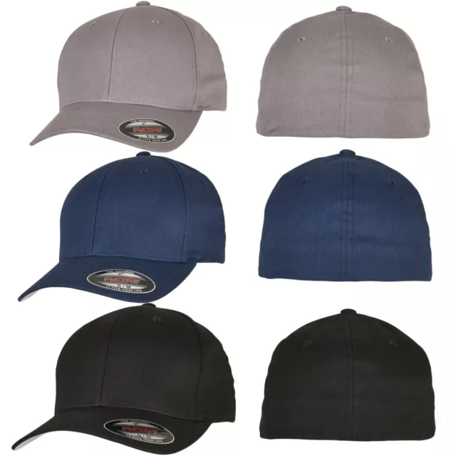 Flexfit V-Flexfit Cotone Twill Cappello Berretto Cappuccio Berretto Basecap Cap