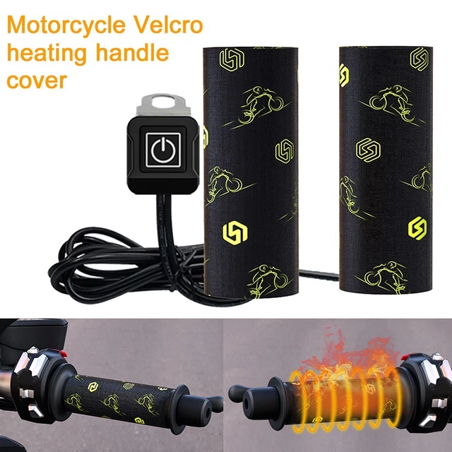 12V Waterproof Heated Motorcycle Grips Handlebar Electric Heating Handle Cover