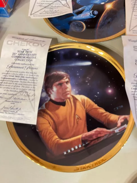 Star Trek Hamilton Plate collection 25th Anniversary Lot of  7 Plates 3