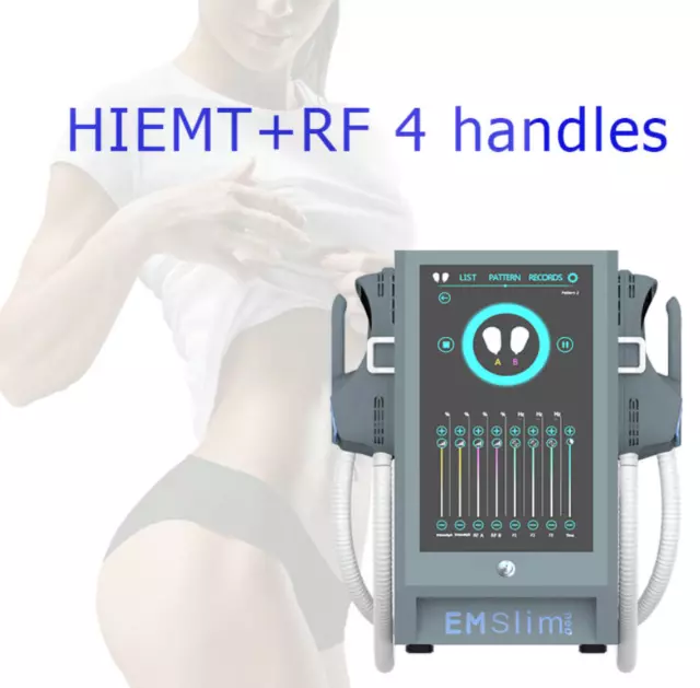 Emslim neo Rf 4 handles HIEMT Electromagnetic Muscle Building Slimming machine