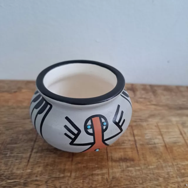 Hopi Toad Pueblo Small Vase Pottery Originals Southwest USA, 2" x 3"