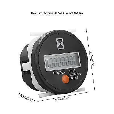 24-240V Mechanical Digital Hour Meter with Reset Button for Hour Tracking