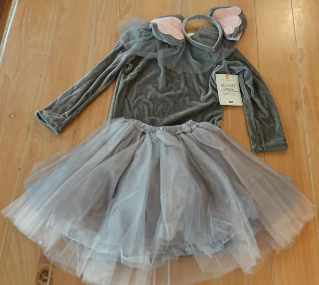 New Pottery Barn Kids ELEPHANT TUTU Dress Costume Fairy Toddler Girls 4-6