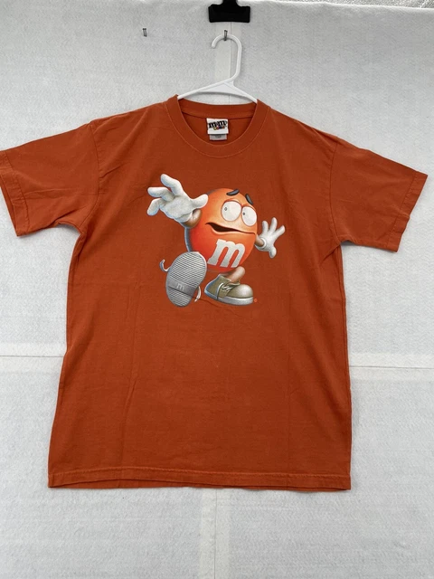 M&Ms World Shirt YXL Youth Extra Large Orange Short Sleeve Candy Tee Boys