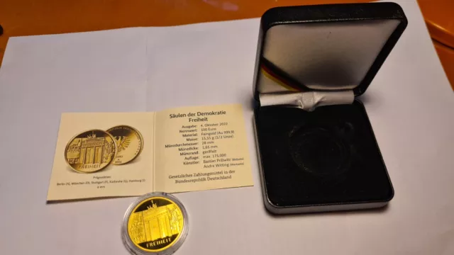 Münzen 100 Euro Gold Freiheit