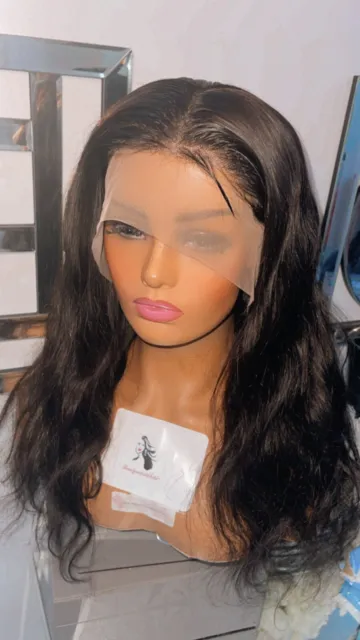 24”Inch Lace Front Wig 100% Virgin Human Hair Brazilian Hair 13x4 Bodywave