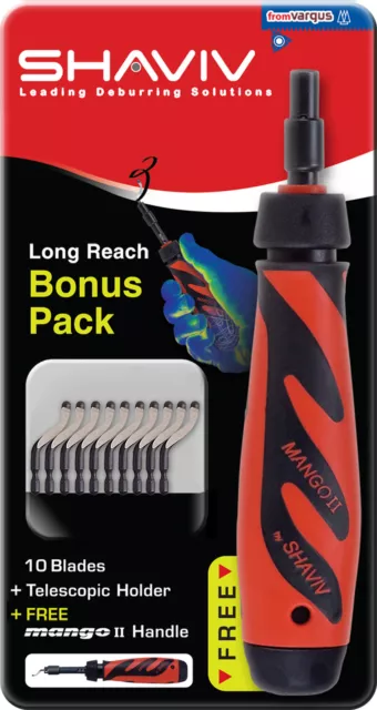 Shaviv 29252 Set B W/Mango Ii Handle HSS for Long Reach Work W/Bld Hldr 10pcs