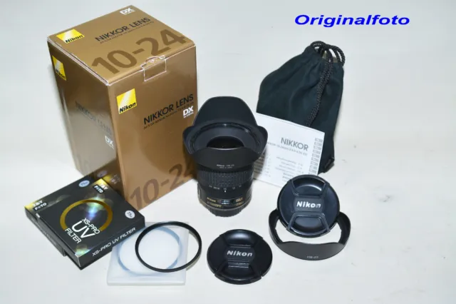 Nikon AF-S 10-24mm F/3.5-4.5 G Ed Dx Nikkor Zoomobjektiv in OVP + viel Zubehör
