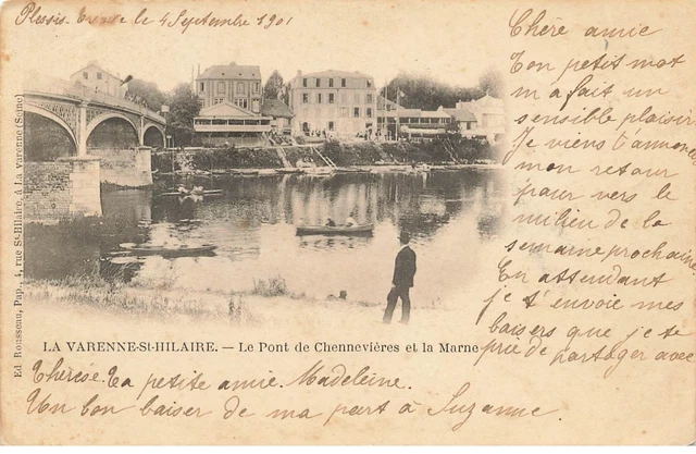94 La Varenne Saint Hilaire #21665 Pont De Chennevieres La Marne Barques Affranc