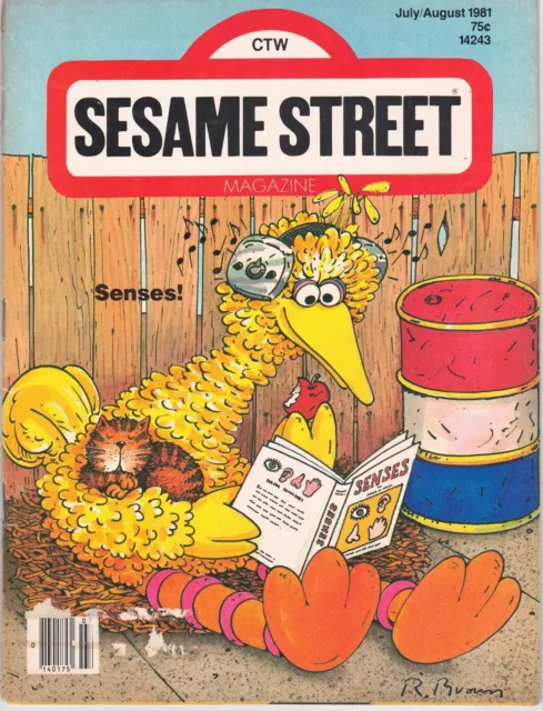 SESAME STREET MAGAZINE Deena July August 1981  Vintage CTW Children Senses