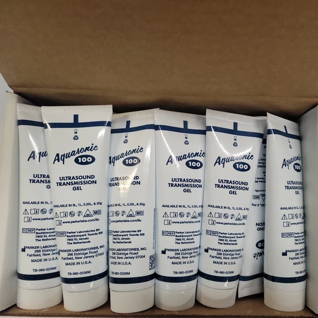 12 Tubes Aquasonic 100 Ultrasound Transmission Gel 60g (2oz) Doppler Size #01-02