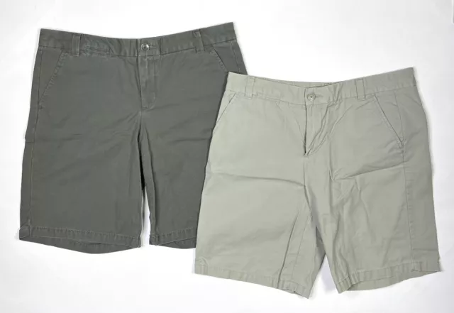 Khakis By Gap Shorts Women’s 6 Lot Of 2 Boyfriend Roll Up Green Beige