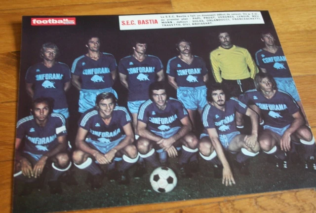 Photo-poster Vintage Football : Pierre Cahuzac, Entraîneur SEC Bastia, 1972