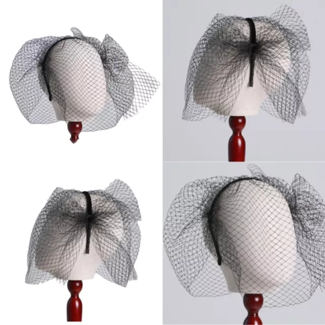 Fashion Birdcage Headband Face Covering Mesh Hairhoop Net Fascinator Veil 2