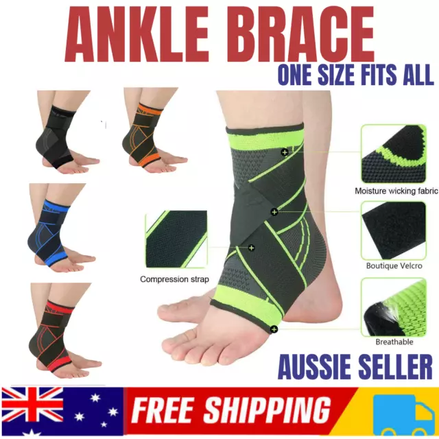 Ankle Brace Support Compression Sleeve Plantar Stabilizer Pain Relief Foot Wrap
