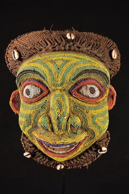 22116 A Primitive African Bamileke Helm Mask Cameroon