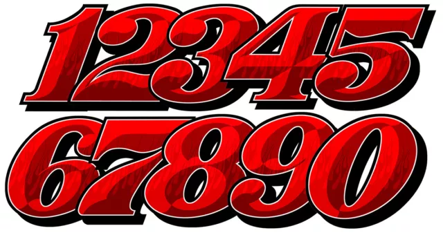 Numeros Course Racing Numbers Drift Jdm Moto Cross Autocollant Sticker Nu021Fr