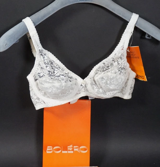 Vero Vintage Bolero France Donna Reggiseno Intimo Lingerie Taglia 70 B Blanc Con