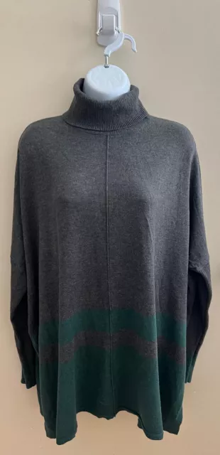 Jones New York Signature Turtle Neck Dolman Sleeve Tunic Sweater Size Medium