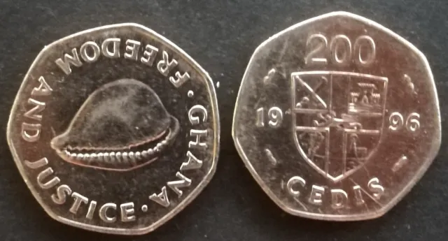Ghana  Coin 1996  200  Cedis  Unc
