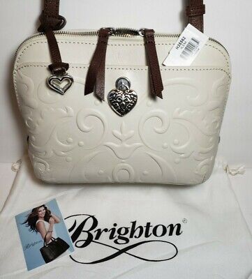 Brighton Cordoba Collection White Alexa  Organizer Crossbody Shoulder Handbag