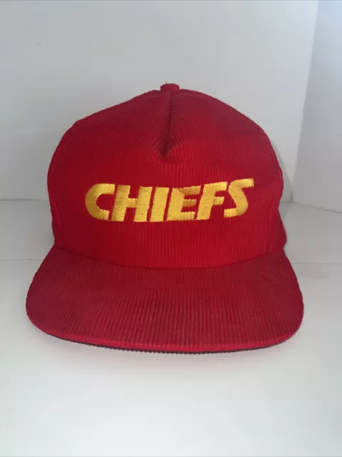 Vintage Corduroy NFL Kansas City Chiefs Snap Back Hat