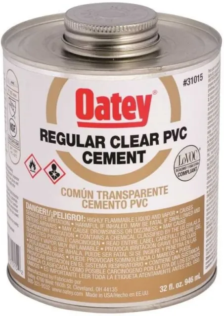 Clear PVC Regular Cement 32OZ (31015)