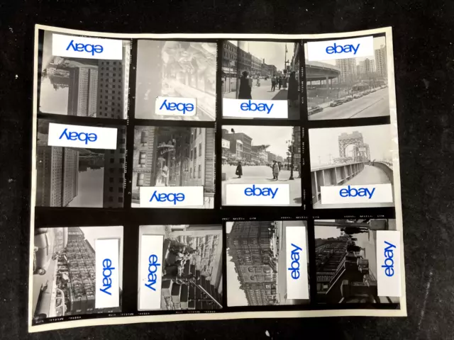 1959 Manhattan Uptown Harlem Original 8X10 B&W Print Sheet Containing 12 Photos