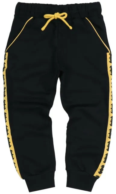 Pantalones de chándal de color negro con raya amarilla BATMAN