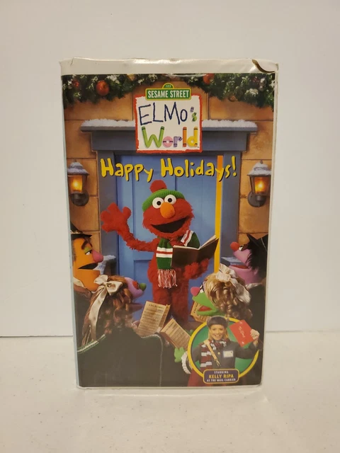 Kelly Ripa Elmo ELMO'S WORLD - Happy Holidays VHS 2002 Sesame Street Kelly Ripa ...