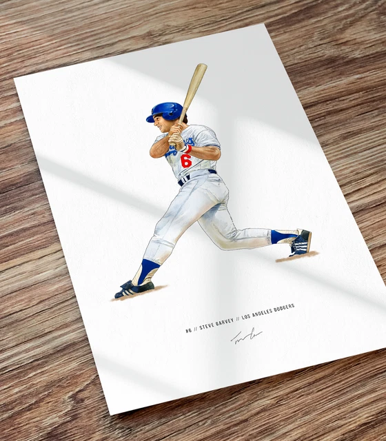 Steve Garvey Los Angeles Dodgers Baseball Art Print Poster