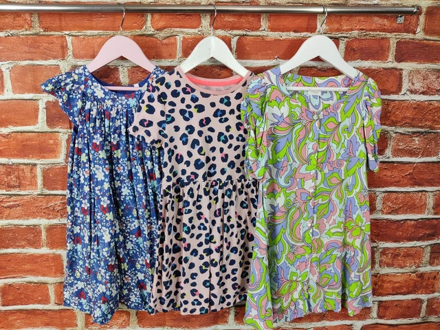 Girls Bundle Age 5-6 Years Next M&S Dress Summer Leopard Patterned Kids 116Cm