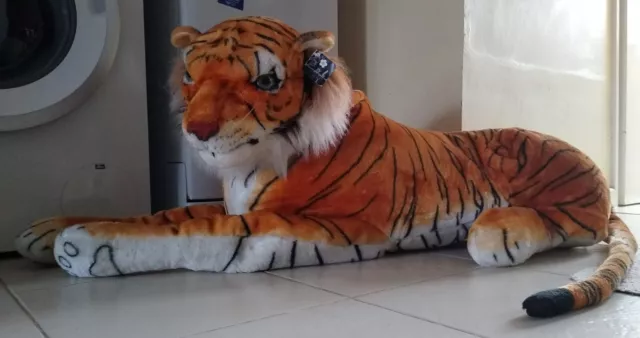 Large/ Giant Wild Brown Tiger Soft Plush Stuffed Animal Cuddly Toy