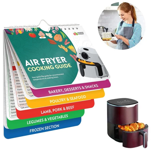 AIR FRYER CHEAT Sheet Magnets Cooking Guide Booklet Times Chart Set ...