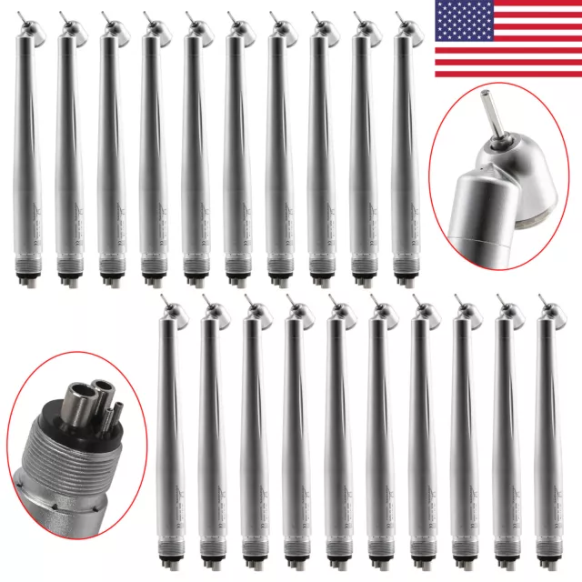 20X Dental 45° Degree Surgical High Fast Speed Handpiece 4-Holes turbine Fit NSK