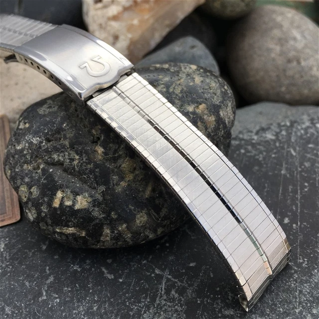 rare Omega 17.25mm 1960s JB Champion USA Stainless Steel nos Vintage Watch Band