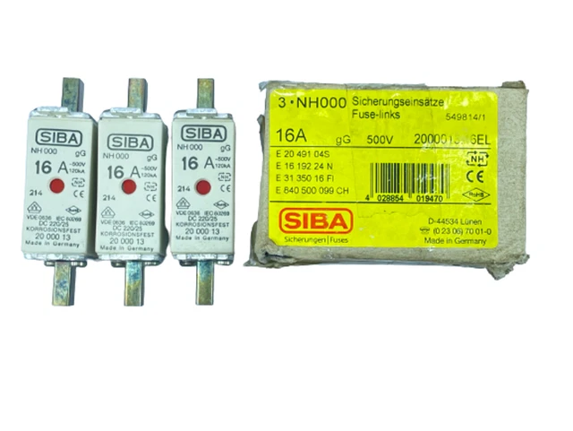 Siba NH 000 GL/gG 50A 500V 120kA DC 220/25 2000013 - Michl's Onlineshop OG Siba NH 000 GL/gG 50A 500V 120kA DC 220/25 2000013 - Michl's Onlineshop OG
