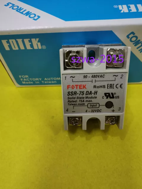 1pcs New FOTEK Relay SSR-75DA-H