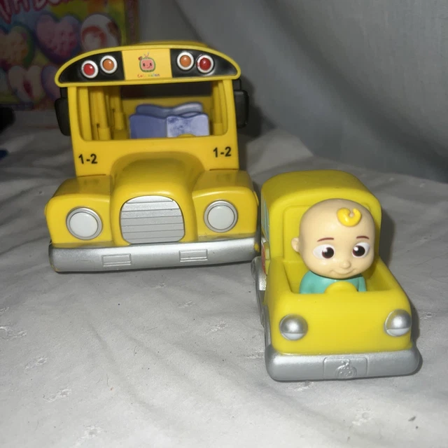 MUSICAL YELLOW School Bus "Wheels on The Bus" & JJ Figure