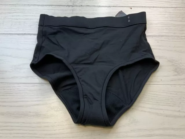 THINX Hi-Waist Postpartum and Period Panties M Black Super Absorbency  Underwear