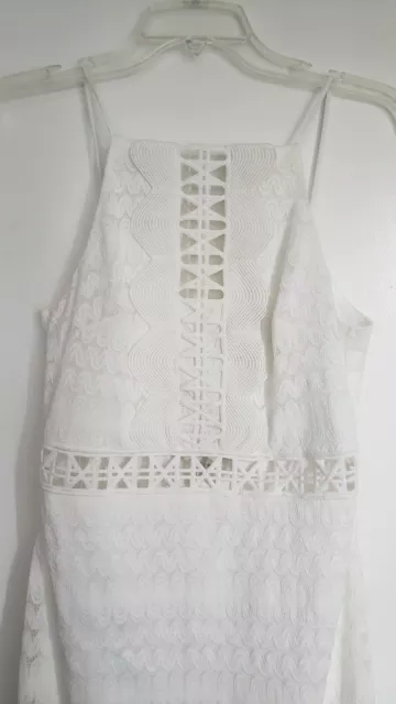 Top Shop Women's White Lace Sheath Silhouette Dress Size 6